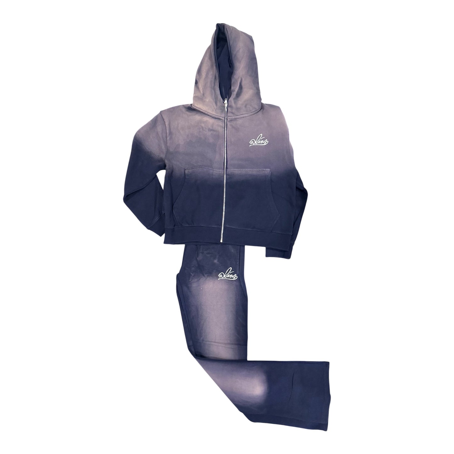 Navy blue faded zip up