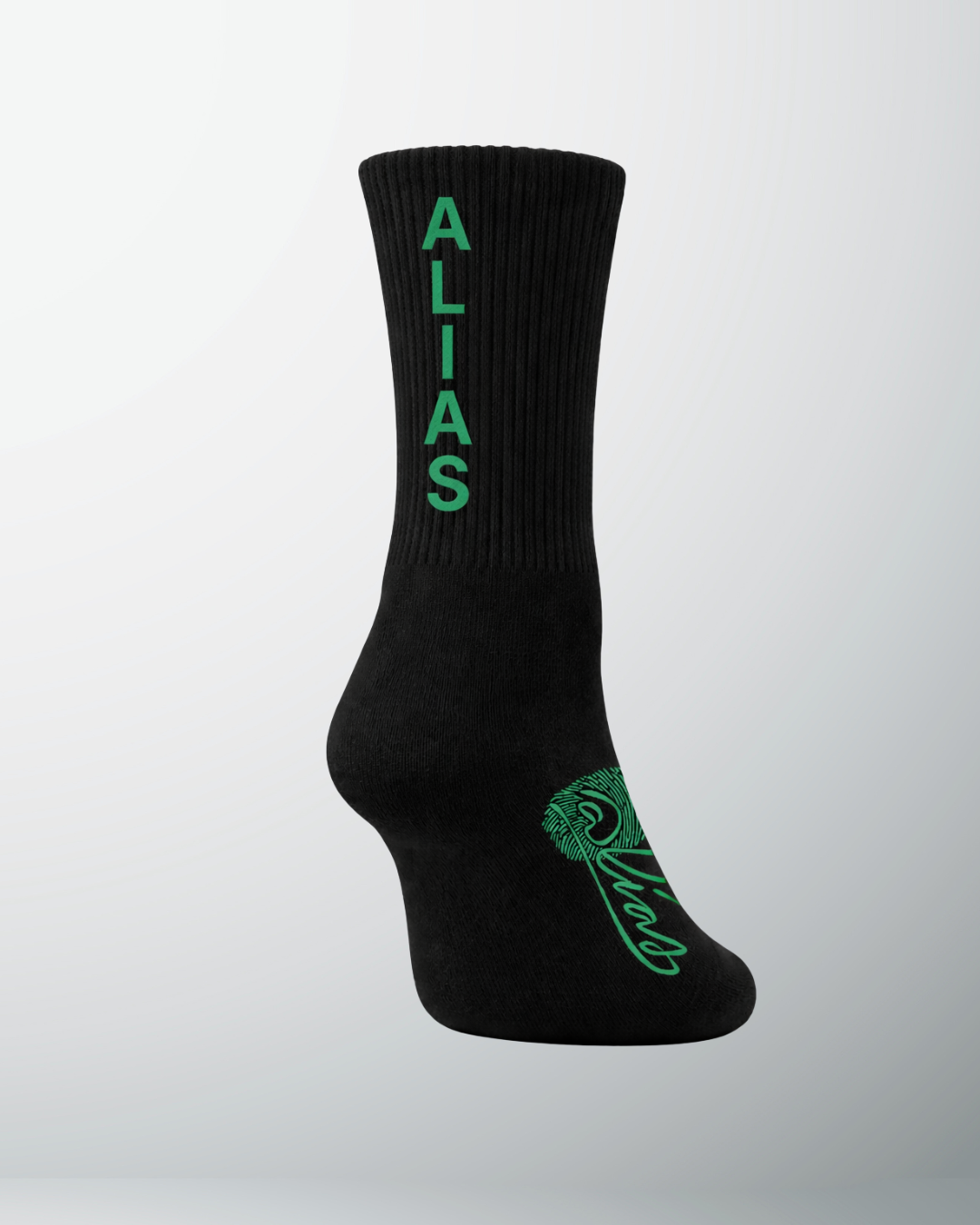 Alias Collectives Signature Socks (Black / Green)
