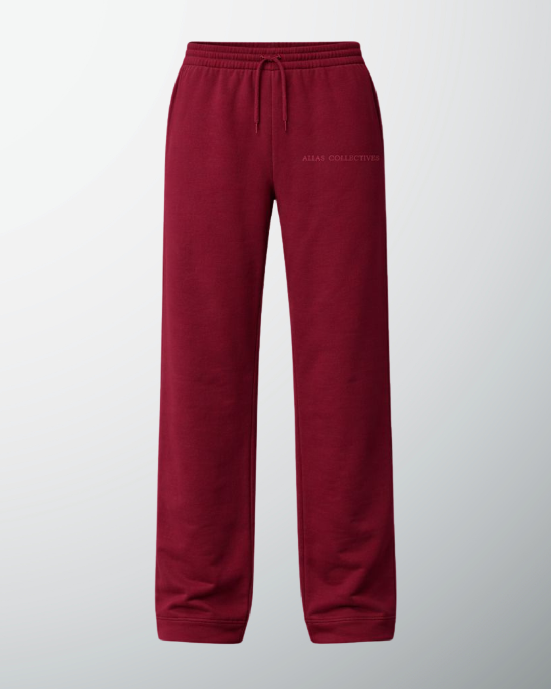 Wide Leg Sweatsuit (Burgundy)