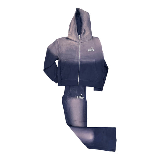 Navy blue faded zip up