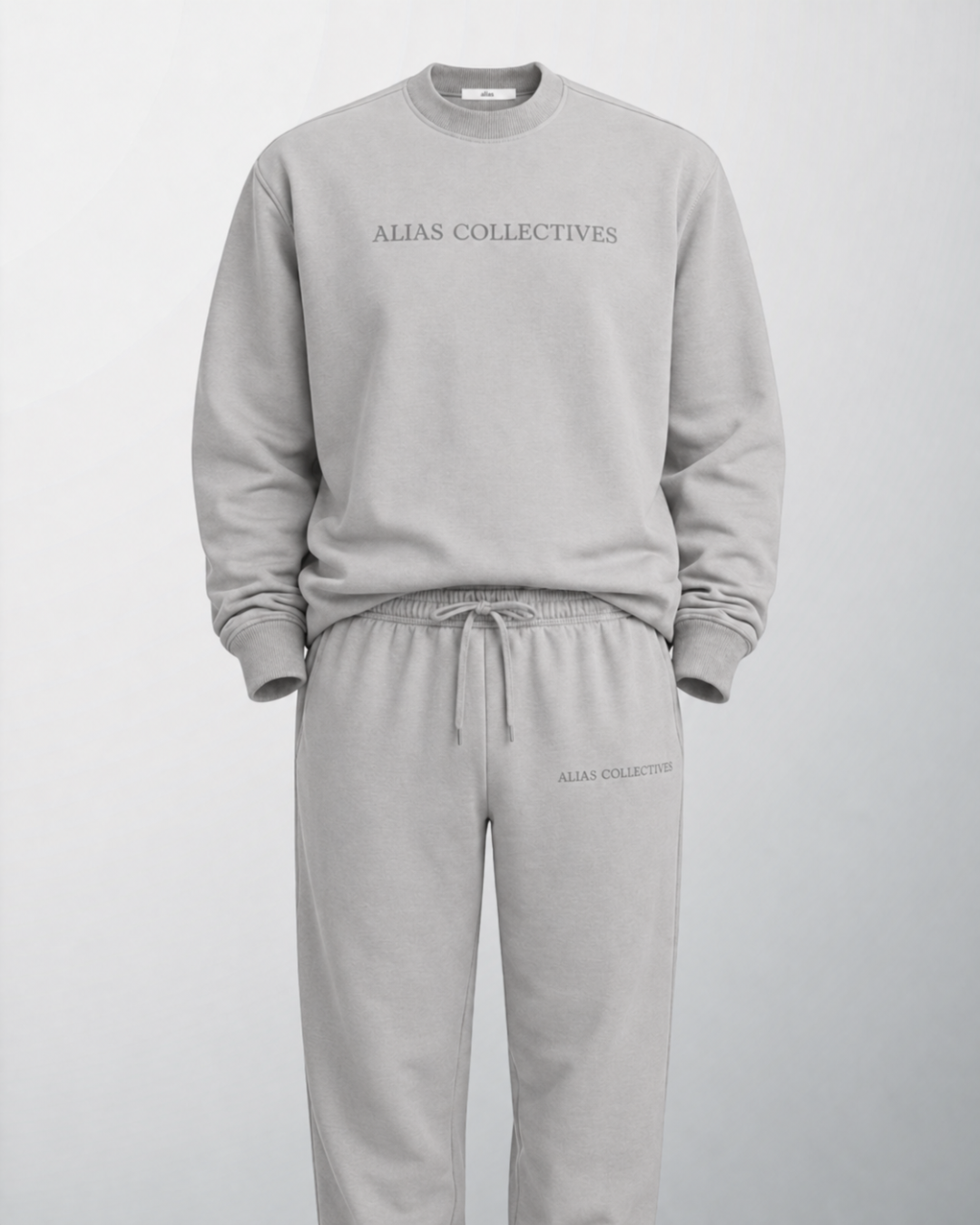 Crew Neck Sweatsuit (Gray)