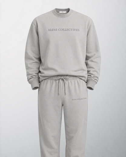 Crew Neck Sweatsuit (Gray)