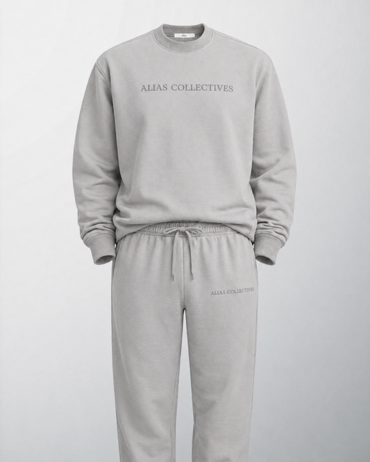 Crew Neck Sweatsuit (Gray)