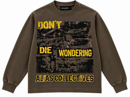 Don’t die wondering heavyweight, long sleeve shirt