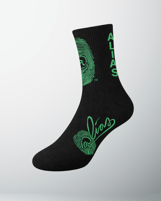 Alias Collectives Signature Socks (Black / Green)