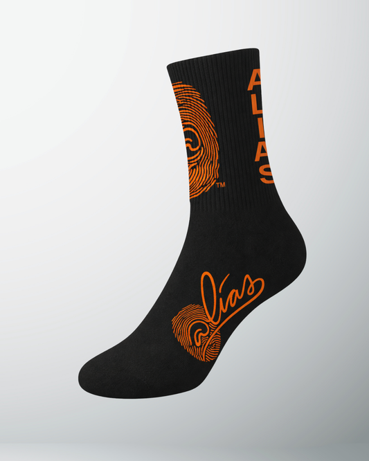 Alias Collectives Signature Socks (Black / Orange)