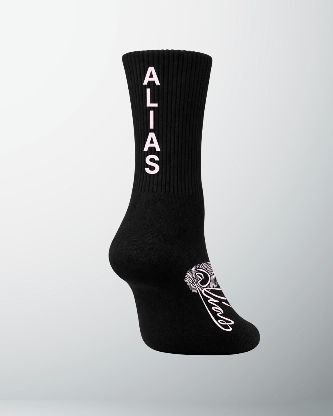 Alias Collectives Signature Socks (Black / Pink)
