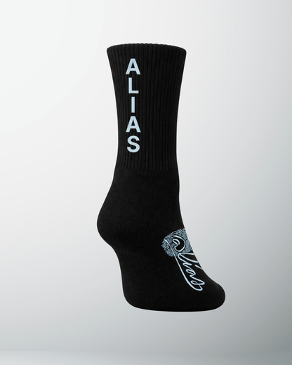 Alias Collectives Signature Socks (Black / Blue)
