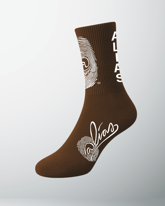 Alias Collectives Signature Socks (Brown / White)