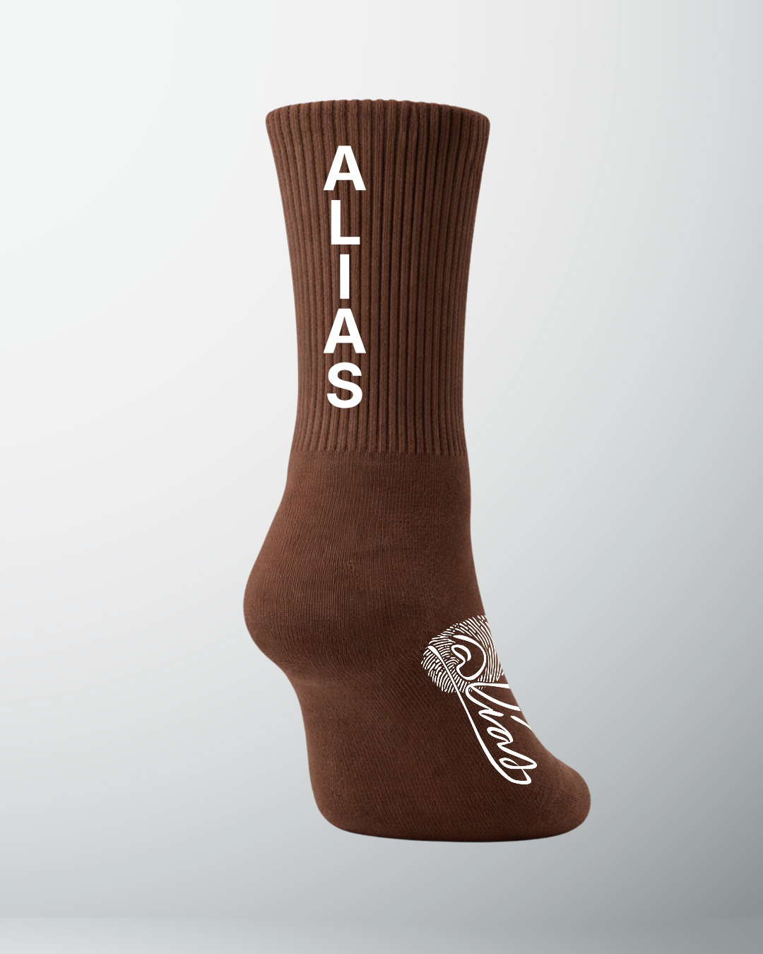 Alias Collectives Signature Socks (Brown / White)