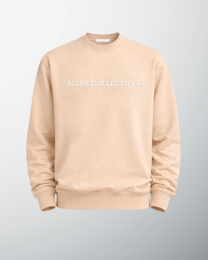 Crew Neck Sweatsuit (Cream)