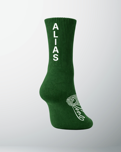 Alias Collectives Signature Socks (Green / White)