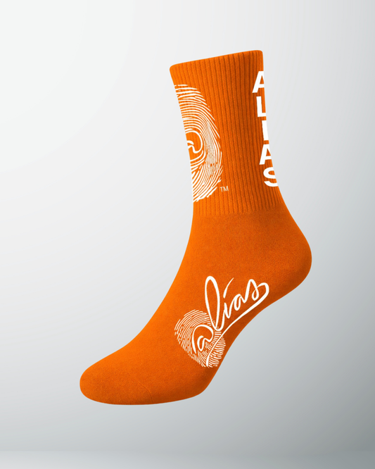 Alias Collectives Signature Socks (Brown / White) (Copy)